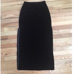 Black Velour Skirt- size Small